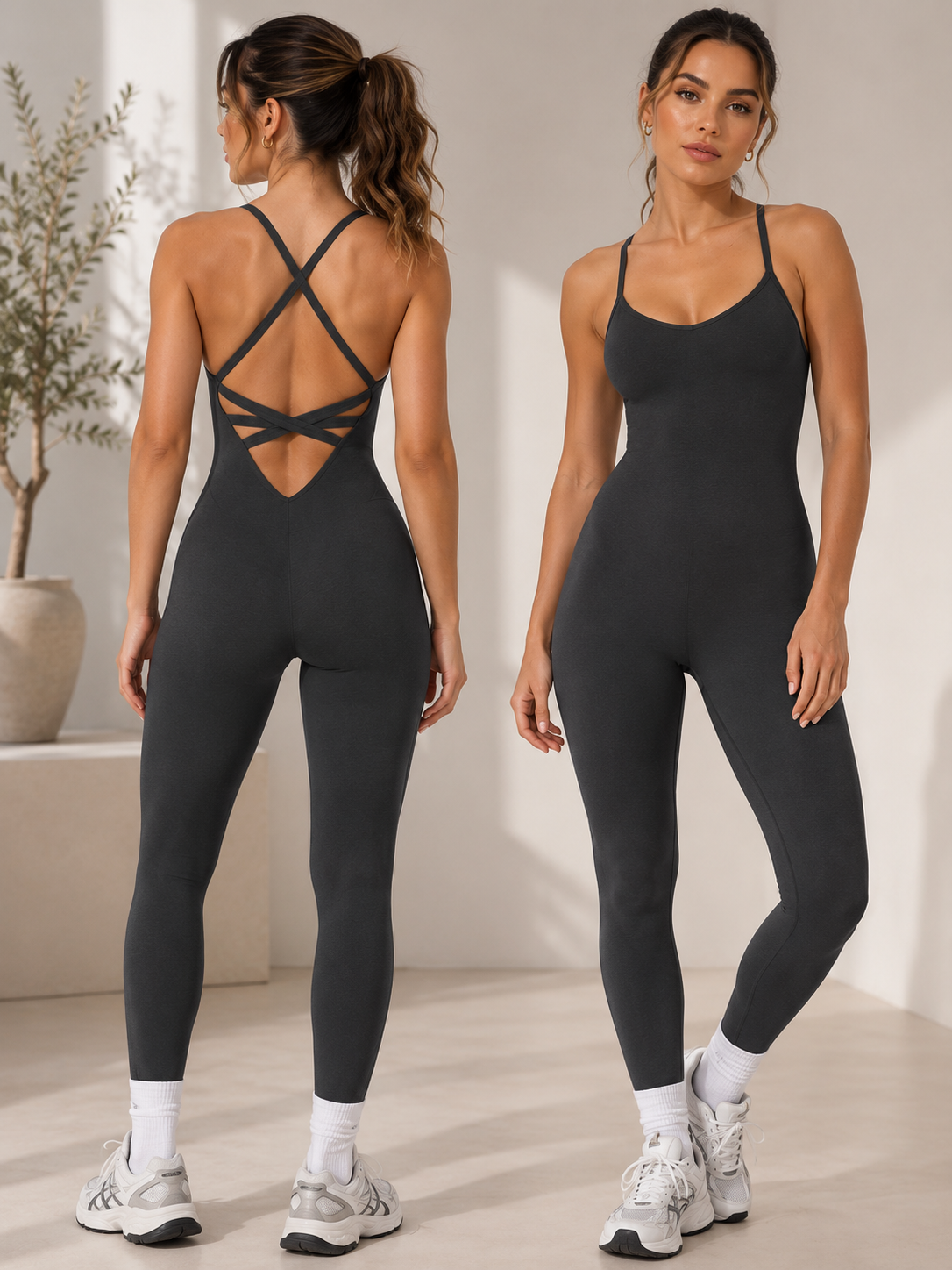 Women's Cross-Shoulder One-Piece Trousers